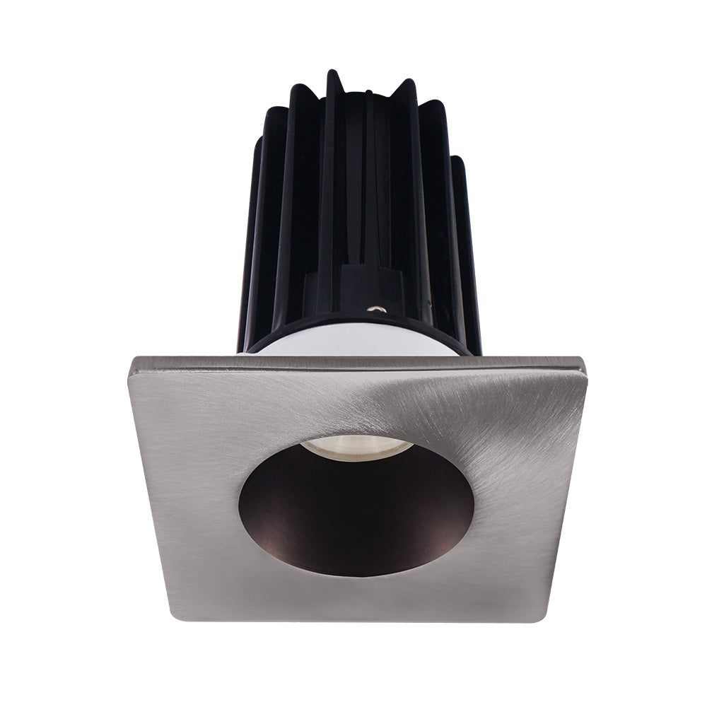 Lotus LED Lights LED-2-S8W2-40K-2RRBZ-2STBN-60D 8W 620LM Recessed LED Downlight with Bronze Reflector and Square Brushed Nickel Trim 60° Beam