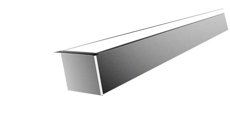 Core Lighting ALP340R-48-FR-SI 3" WIDE Recessed LED Profile-48" wih Recessed Bracket 2PCS End Caps