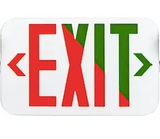 EnvisionLED LED-EM-EXT-RG-WH LED Emergency Exit Sign, Wattage 3W, Voltage 120/277V, CCT Green, White Finish