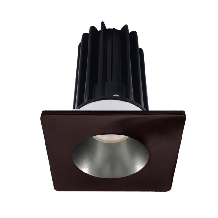 Lotus LED Lights LED-2-S8W2-3018K-2RRCH-2STBZ-60D 8W Recessed LED Downlight with Chrome Reflector and Bronze Square Trim, 60° Beam Angle