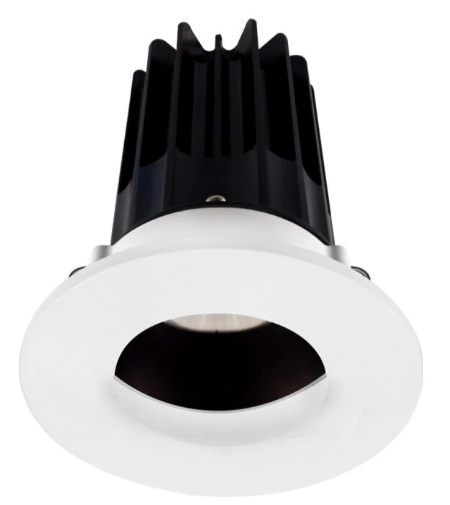 Lotus LED Lights LED-2-S8W2-3018K-2RRBZ-2RWW-24D 2 inch Recessed Downlight LED, Wattage 8W, Dim to Warm 3000-1800K, Lumens 600 lm, 24° Beam Angle, Bronze Reflector, Round Wall Wash Trim