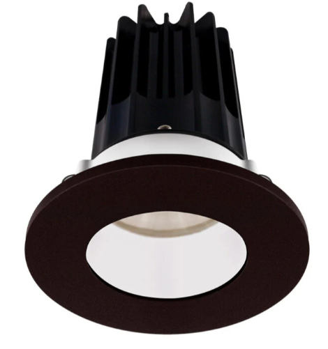 Lotus LED Lights LED-2-S8W2-3018K-2RRWH-2RTBZ-60D 2 inch Recessed Downlight LED, Wattage 8W, Dim to Warm 3000-1800K, Lumens 600 lm, 60° Beam Angle, White Reflector, Round Bronze Trim