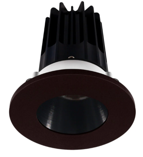 Lotus LED Lights LED-2-S8W2-3018K-2RRBK-2RTBZ-60D 2 inch Recessed Downlight LED, Wattage 8W, Dim to Warm 3000-1800K, Lumens 600 lm, 60° Beam Angle, Black Reflector, Round Bronze Trim
