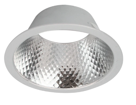 Lotus LED Lights LED-2-S8W2-3018K-2RRDM-2STWH-24D 2 inch Recessed Downlight LED, Wattage 8W, Dim to Warm 3000-1800K, Lumens 600 lm, 24° Beam Angle, Diamond Reflector, Square White Trim