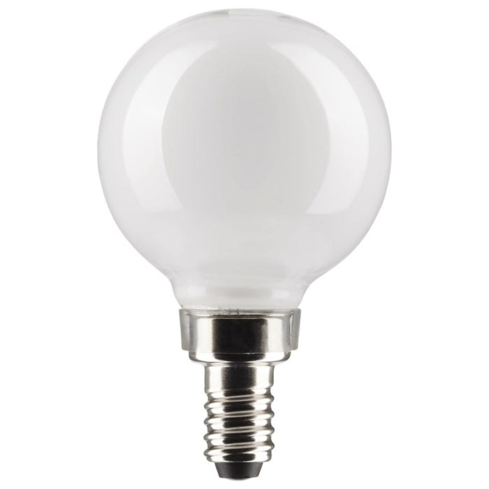 SATCO S21202 LED G16.5 LED Filament Lamp, White, E12, Wattage 3W, Color Temperature 2700K, 200 Lumens, Voltage 120V