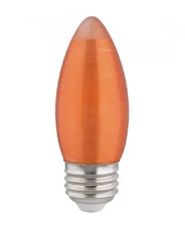 SATCO S23407 LED C11 Bulb, Dimmable, E26, Wattage 2W, Lumens 100 lm, Color Temperature 2100K, Spun Amber
