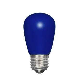 SATCO Lighting S9172 LED S14 Specialty and Indicator Ceramic Blue Bulb, Medium Base, Wattage 1.4W