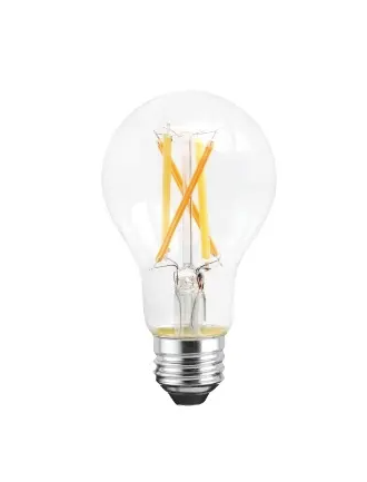 SATCO S11274 LED A19 Bulb, Dimmable, E26, 800 lm, 120V, Starfish IOT, Wattage 7.5W, Clear