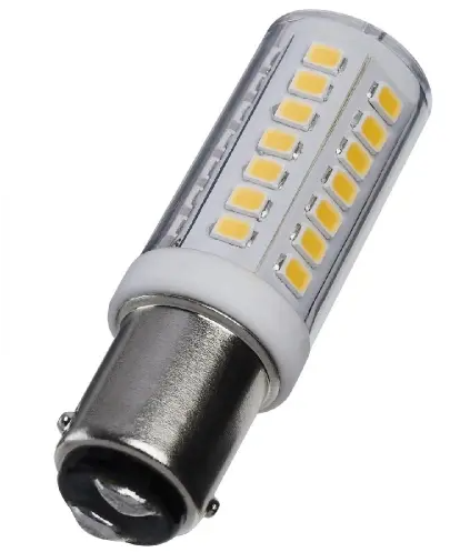 SATCO S12138 LED T6 Bulb, BA15s, Wattage 4.5W, Lumens 550 lm, Voltage 12V, Color Temperature 3000K, Clear