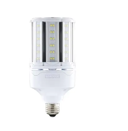 Satco S49392 LED Corncob Bulb, Non-Dimmable, E26, Wattage 36W, Lumens 4968 lm, Voltage 100-277V, Color Temperature 5000K