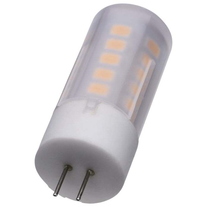 SATCO S12313 T5 LED Miniature Lamp, Frosted, G4 Base, Wattage 3W, Color Temperature 3000K, Voltage 12V