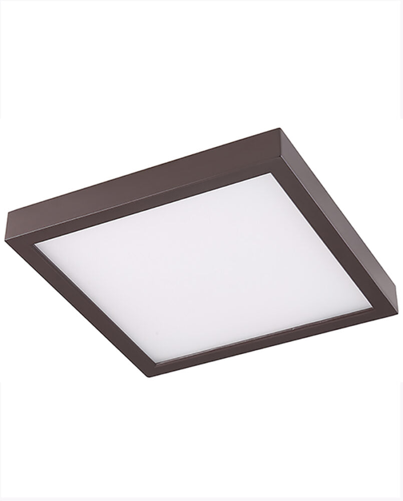 Cyber Tech Lighting C2211SQ-DISK/BZ 8″ Square Flush Mount Ceiling Fixture – 22W, 3000K Color Temp., 1540 Lumens - Bronze