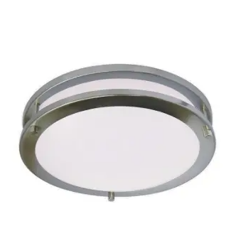 Cyber Tech Lighting C23SAT/NS-LED/940 16" 23W LED Saturn Ceiling Fixture Nickel Satin,Opal Lens 4000K
