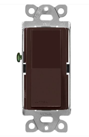 Lutron CA-1PS-BR Claro Single-pole Switch - 15A - Brown Finish