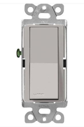 Lutron CA-1PS-GR Claro Single-pole Switch - 15A - Grey Finish