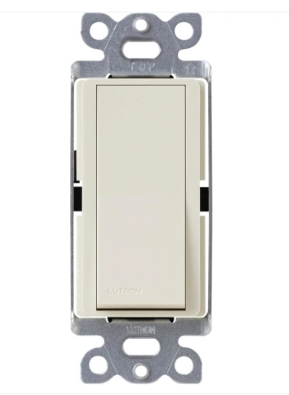 Lutron CA-1PS-LA Claro Single-pole Switch - 15A - Light Almond Finish