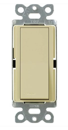 Lutron CA-3PS-IV Claro 3-Way Switch - 15A - lvory Finish