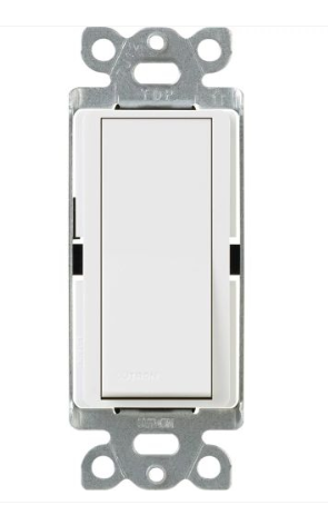 Lutron CA-3PS-WH Claro 3-Way Switch - 15A - White Finish