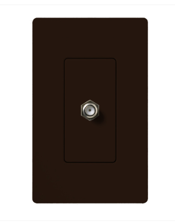 Lutron CA-CJ-BR Claro Cable Jack - Brown Finish