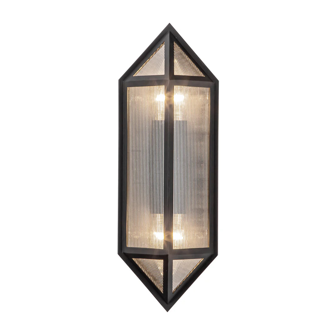 Alora Lighting EW332705BKCR Cairo 2 Light 15 inch Black Outdoor Wall Light