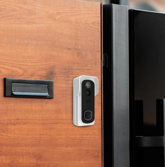 Feit Electric CAM/DOOR/WIFI/BATG2 Wired or Battery-Powered Smart Wi-Fi Video Doorbell Camera with Motion Detection and Two-Way Audio Pack 1