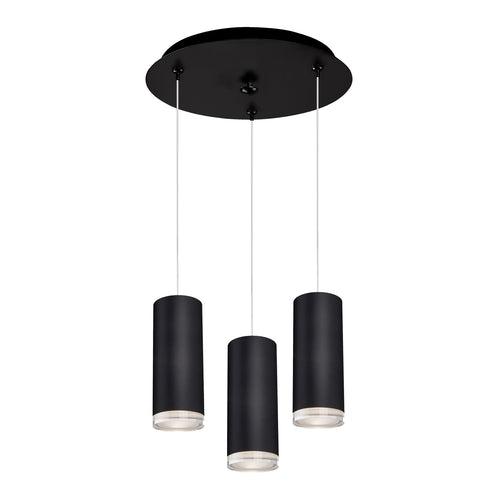 Kuzco Lighting MP401431BK-03 Cameo 3-in 3 Head Multi Pendant Ceiling Light - CCT: 3000K - Finish: Black
