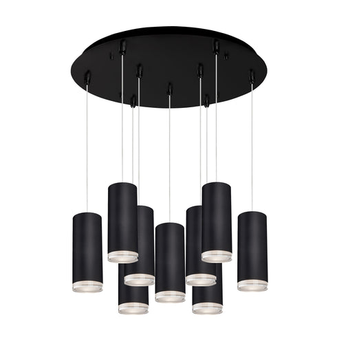 Kuzco Lighting MP401431BK-09 Cameo 3-in 9 Head Multi Pendant Ceiling Light - CCT: 3000K - Finish: Black