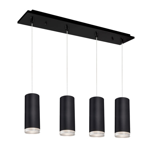 Kuzco Lighting MP401432BK-04 Cameo 4-in 4 Head Multi Pendant Ceiling Light - CCT: 3000K - Finish: Black