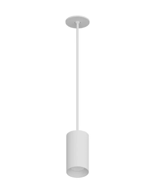 DMF Lighting CCPR08S21535WHO C-Series 8" LED Round Pendant Mount Cylinder - 1,500 Lumens - 3500K - 24" Stem - 120-277V - White