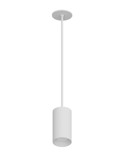 DMF Lighting CCPR08S21540WHOEO C-Series 8" LED Round Pendant Mount Cylinder - 1,500 Lumens - 4000K - 24" Stem - Open Ceiling Battery Backup - 120-277V - White