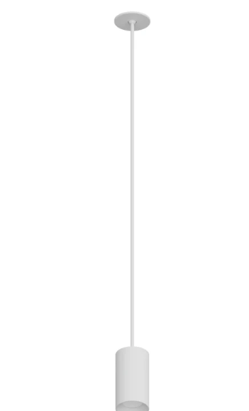 DMF Lighting CCPR08S41040WHO C Series 4" LED Round Cylinder, 4' Stem Mount, Lumens 1000lm, Color Temperature 4000K, White Finish