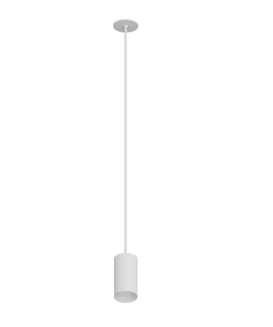 DMF Lighting CCPR08S41035WHOEO C-Series 8" LED Round Pendant Mount Cylinder - 1,000 Lumens - 3500K - 48" Stem - Open Ceiling Battery Backup - 120-277V - White