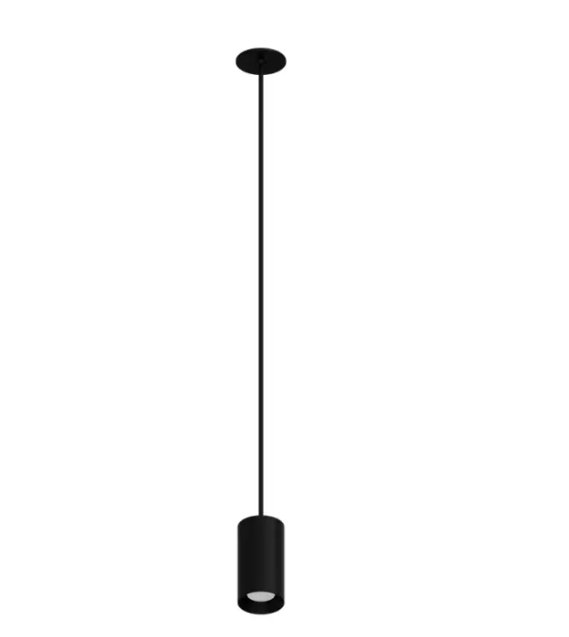 DMF Lighting CCPR08S42035BKOEO C-Series 8" LED Round Pendant Mount Cylinder - 2,000 Lumens - 3500K - 48" Stem - Open Ceiling Battery Backup - 120-277V - Black