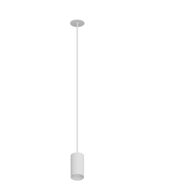 DMF Lighting CCPR08S42040WHOEO C-Series 8" LED Round Pendant Mount Cylinder - 2,000 Lumens - 4000K - 48" Stem - Open Ceiling Battery Backup - 120-277V - White