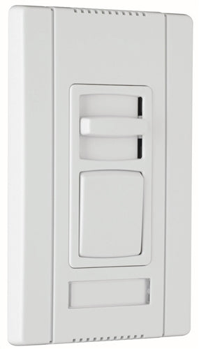 Wattstopper CD4FBL3PW Titan LED 4 Wire Single Pole/3-Way 0-10V Preset Dimmer with Integrated Power Pack, White