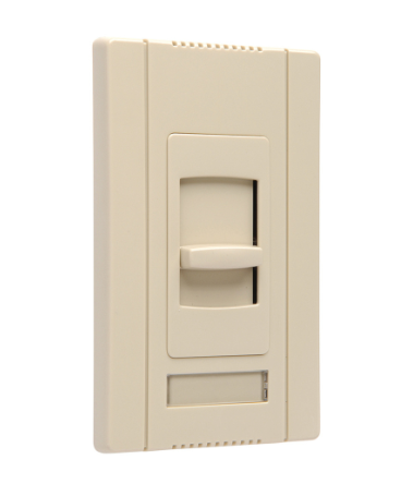 Wattstopper CD4FBNAI Slide Dimmer, 4 Wire, Fluorescent, Single Pole, Slide-to-OFF, 24VDC, Narrow, Ivory