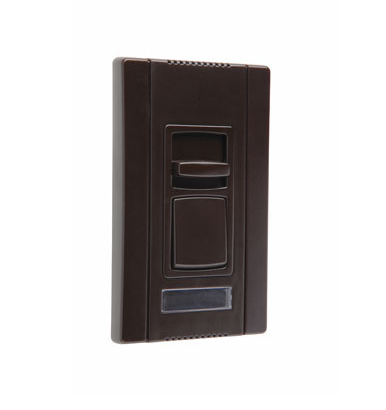 Wattstopper CD703P Titan 700W Incandescent Single Pole/ 3-Way, Slide-to-Off Dimmer with Preset, Brown Finish