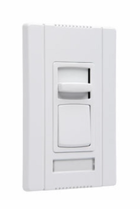 Wattstopper CD703PGRY Titan 700W Incandescent Single Pole/ 3-Way, Slide-to-Off Dimmer with Preset, Gray Finish