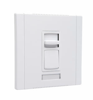 Wattstopper CDFB163PW Titan Series Fluorescent 2-Wire Slide Dimmer with Preset, Single-Pole, 3-Way, 16A, White