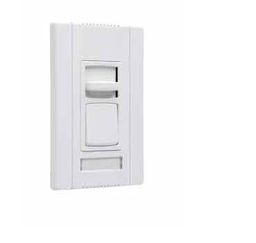 Wattstopper CDFB53PLA Titan Series Fluorescent 2 Wire Dimmer, Single-Pole, 3-Way, Preset On-Off, 5A, Light Almond