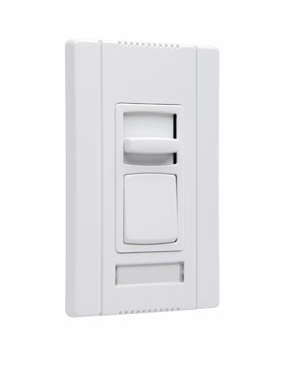 Wattstopper CDFB53PW Titan Series Fluorescent 2 Wire Dimmer, Single-Pole, 3-Way, Preset On-Off, 5A, White