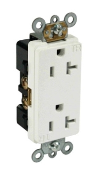 ORBIT CDR20-TR-SW 125V, 20A Decor Commercial Grade Tamper Resistant Receptacle, White Finish