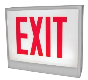 ORBIT CESL-B-1-AC-E-N Chicago Approved Led Exit Sign Black Housing 1F AC Only Exit No Arrows