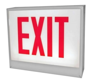 ORBIT CESL-B-1-AC-S-L Chicago Approved Led Exit Sign Black Housing 1F AC Only Stairs Left Arrow