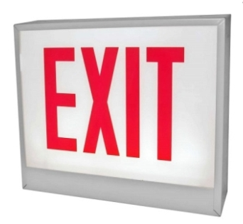 ORBIT CESL-B-1-AC-S-LR Chicago Approved Led Exit Sign Black Housing 1F AC Only Stairs Left/Right Arrow