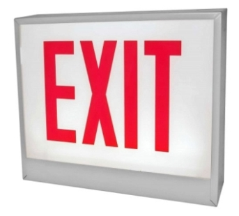 ORBIT CESL-B-1-EB-E-LR Chicago Approved Led Exit Sign Black Housing 1F Battery Back-up Exit Left/Right Arrow