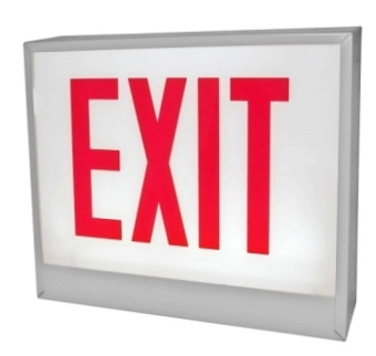 ORBIT CESL-B-2-EB-E-N Chicago Approved Led Exit Sign Black Housing 2F Battery Back-up Exit No Arrows