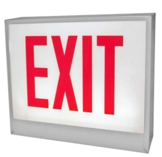 ORBIT CESL-B-2-EB-S-D Chicago Approved Led Exit Sign Black Housing 2F Battery Back-up Stairs Double Arrows