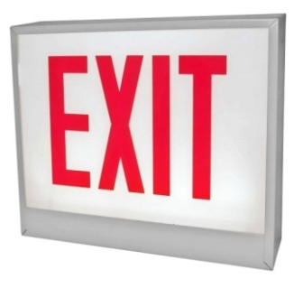 ORBIT CESL-W-1-EB-S-N Chicago Approved Led Exit Sign White Housing 1F Battery Back-up Stairs No Arrows