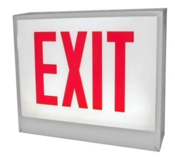 ORBIT CESL-W-2-AC-E-R Chicago Approved Led Exit Sign White Housing 2F AC Only Exit Right Arrow